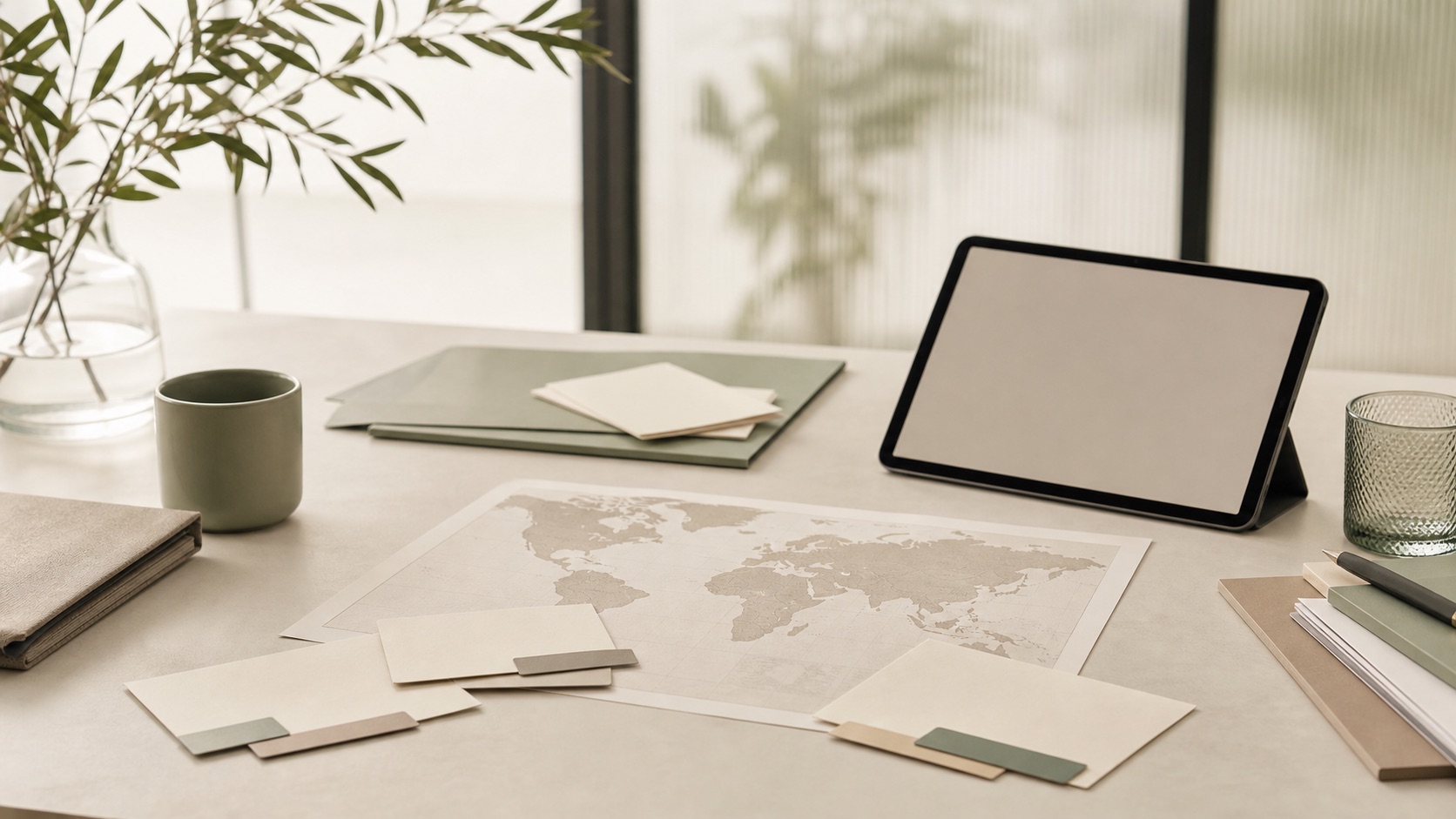 Map and documents for comparing global study destinations
